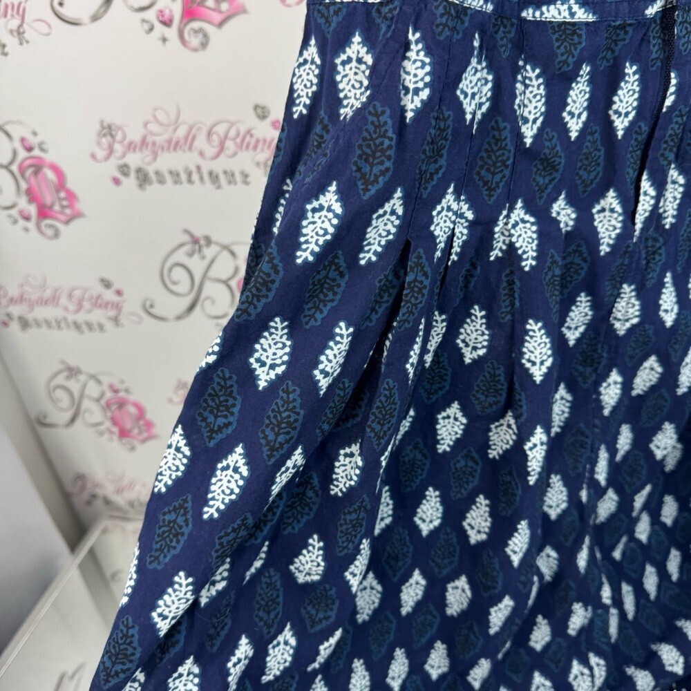 Desi weavess one piece jumper pants suit Blue Sleeveless Button-Down collared - Picture 10 of 16